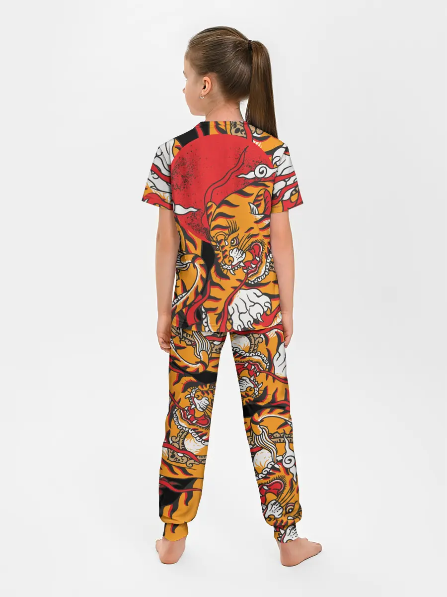 Детская пижама с брюками / Самурайский тигр
