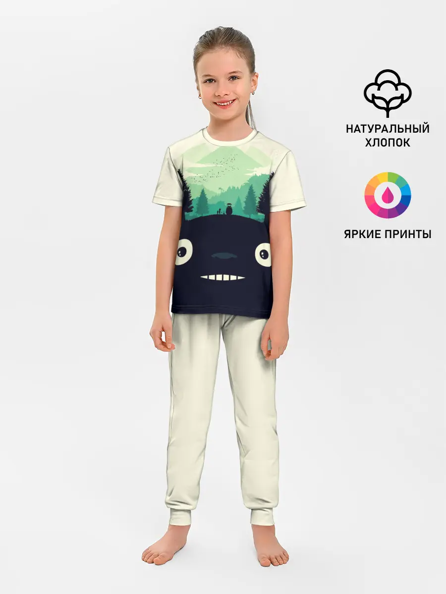 Детская пижама с брюками / Тоторо охраняет лес