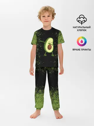 Детская пижама с брюками / Авокадо