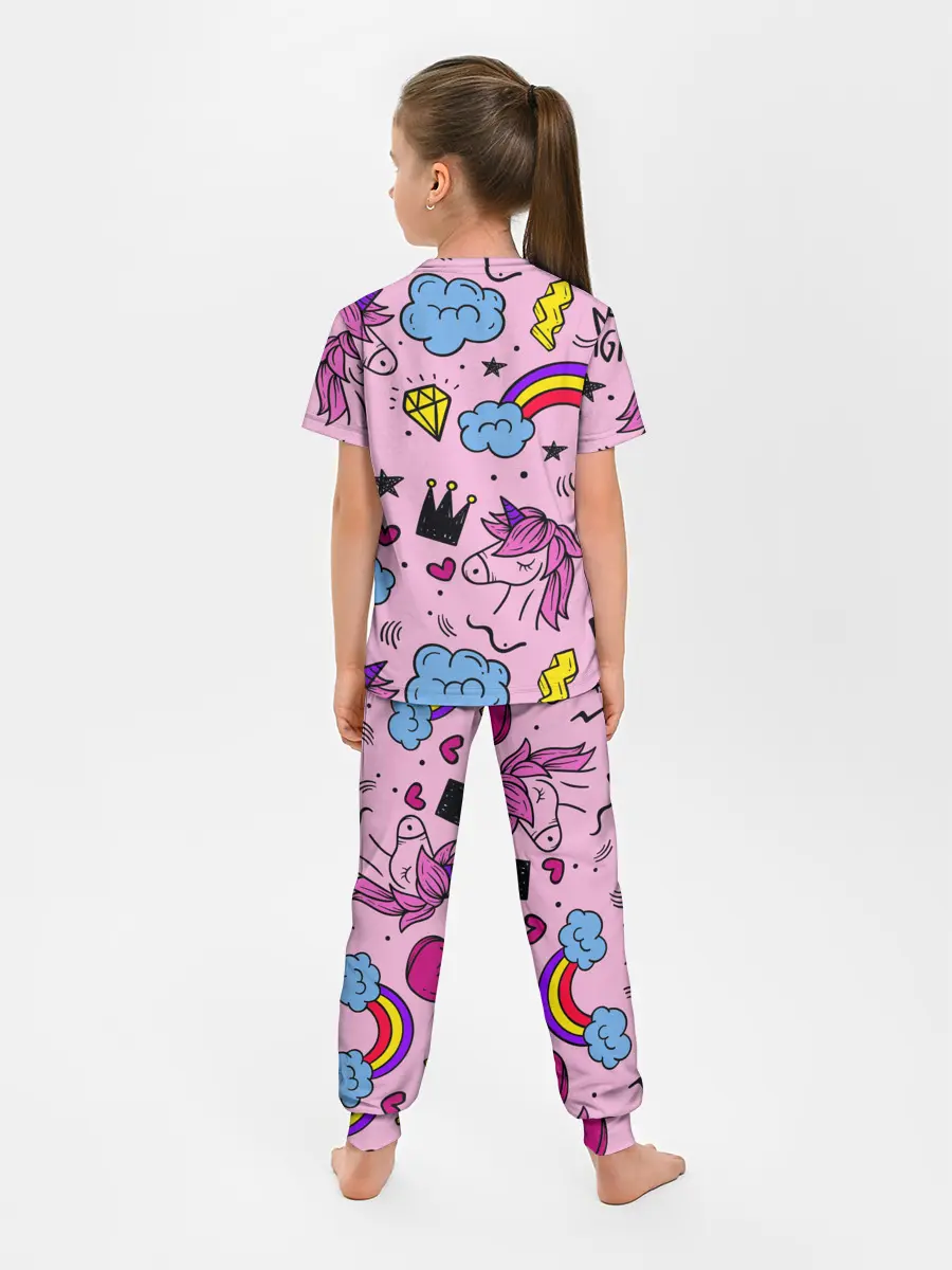 Детская пижама с брюками / Единороги