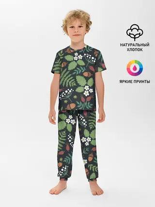 Детская пижама с брюками / Природа