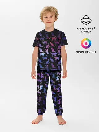 Детская пижама с брюками / Космические Коты