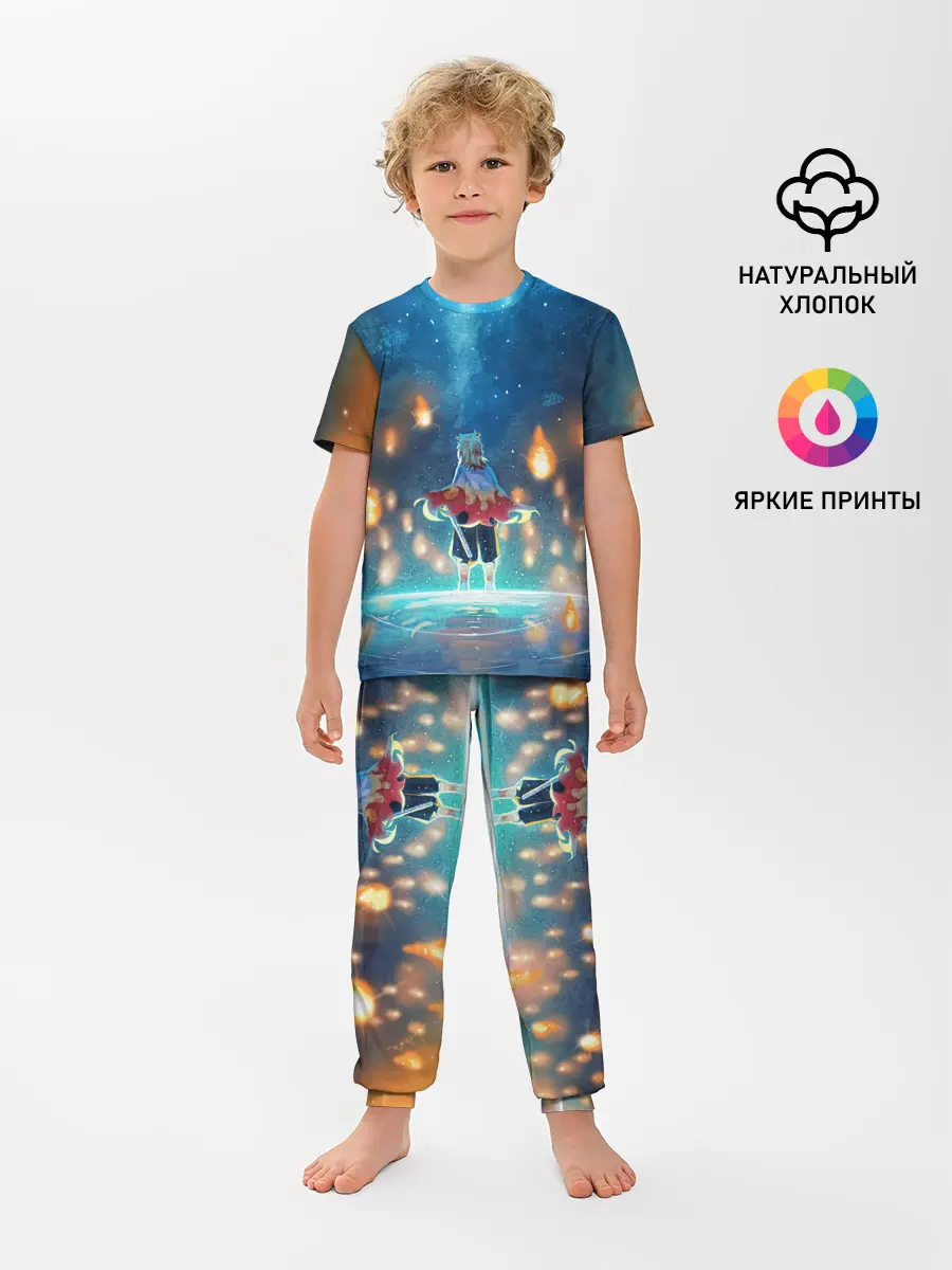 Детская пижама с брюками / Ренгоку Кёджуро Клинок демонов