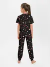 Детская пижама с брюками / Блестящие звезды на черном