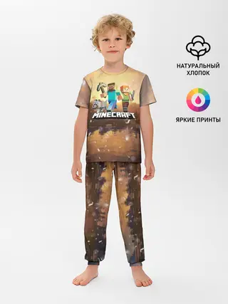 Детская пижама с брюками / Minecraft / Майнкрафт
