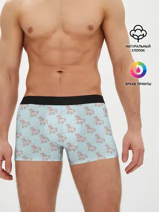 Мужские трусы боксеры / Маленькие единороги