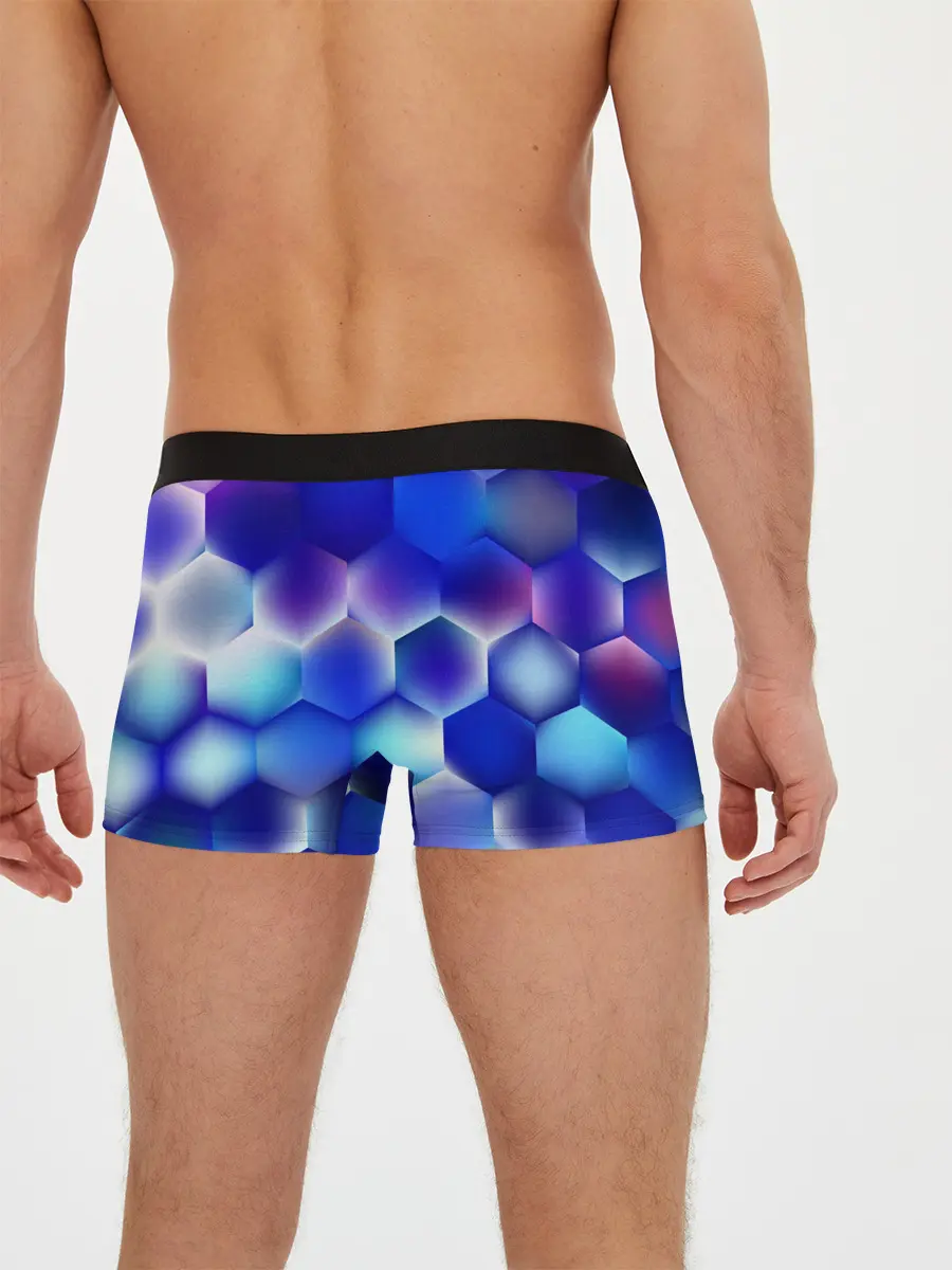 Мужские трусы боксеры / Синяя чешуя змеи