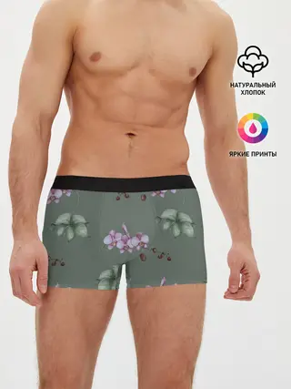 Мужские трусы боксеры / Розовые орхидеи