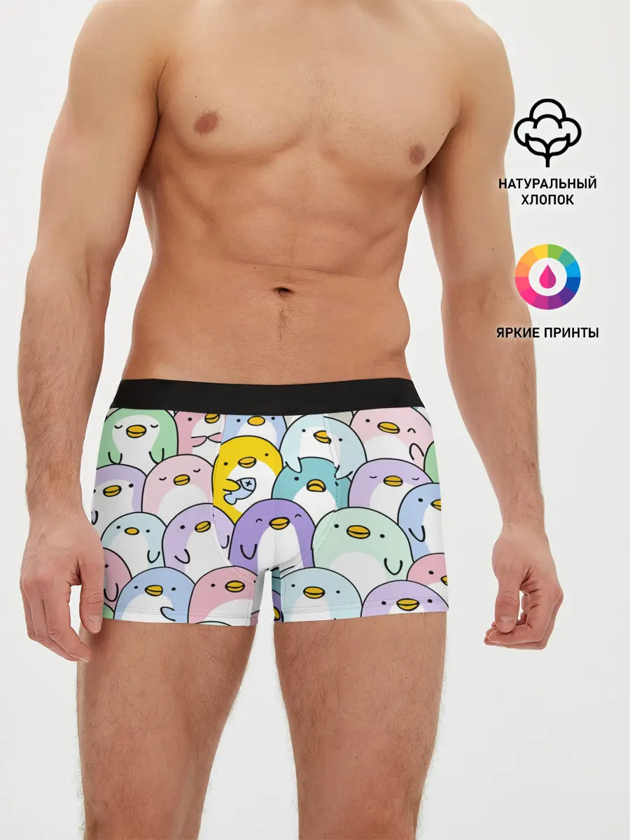 Мужские трусы боксеры / Пингвины