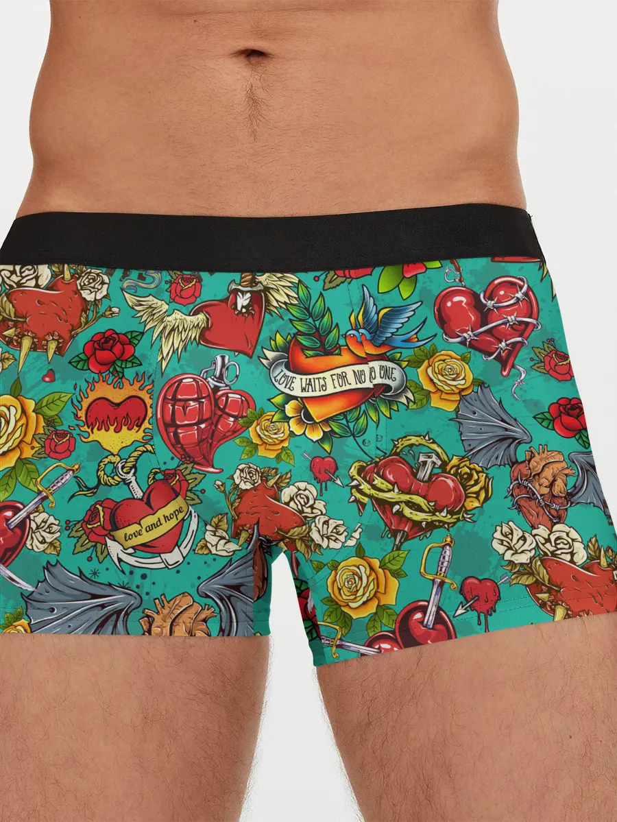 Мужские трусы боксеры / Дела сердечные tattoo