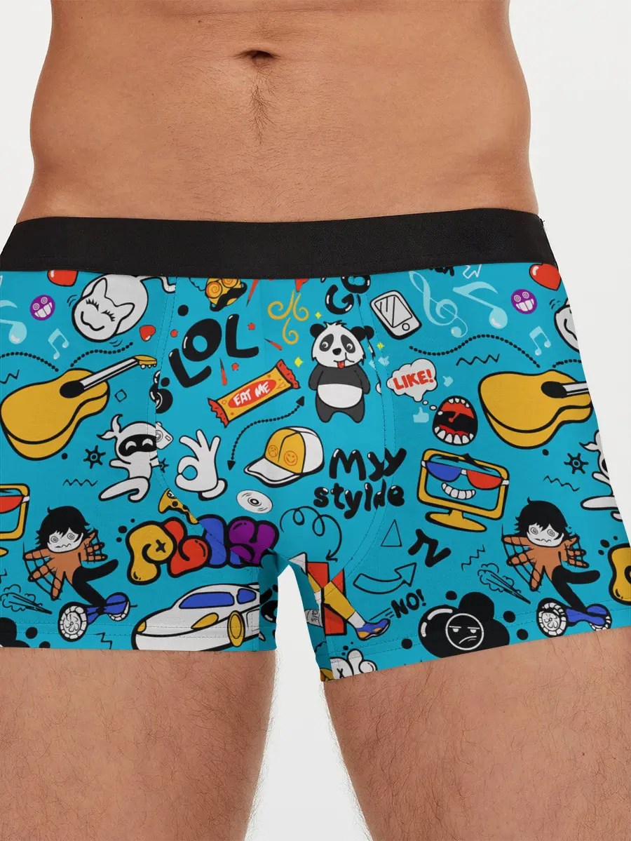Мужские трусы боксеры / Детское граффити