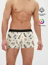 Мужские трусы боксеры / Винтажный Гавайский Рисунок