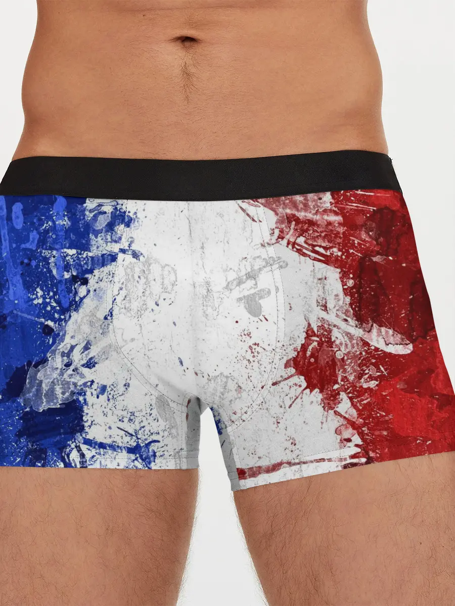 Мужские трусы боксеры / BLUE WHITE & RED