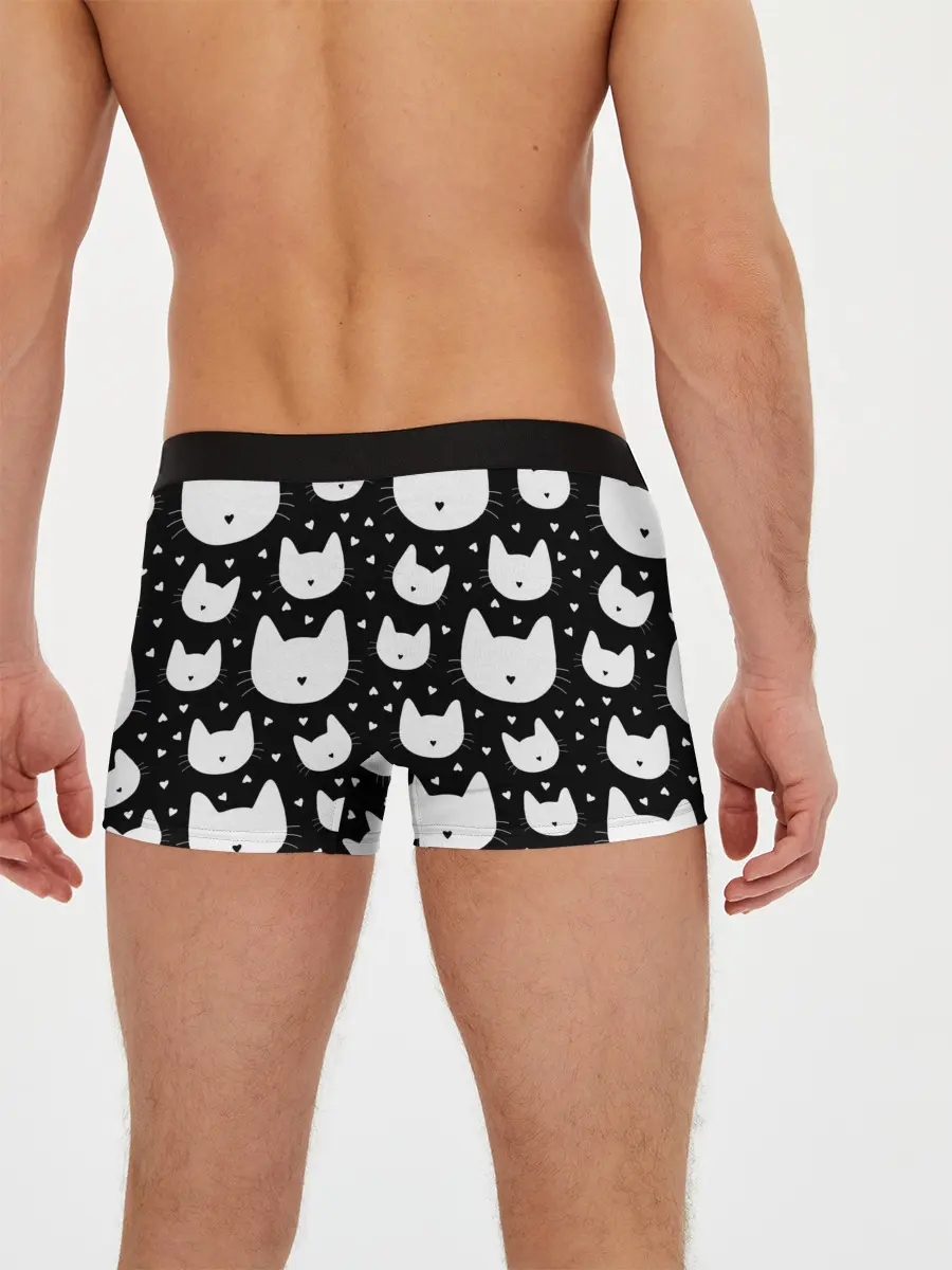 Мужские трусы боксеры / Love Cats Pattern