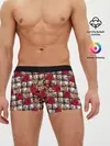 Мужские трусы боксеры / Розы в клеточку