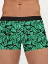 Мужские трусы боксеры / Зеленый абстрактный узор