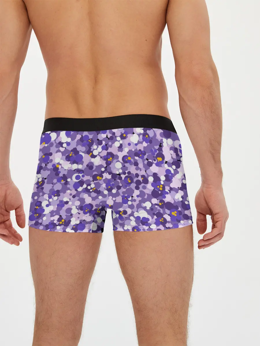 Мужские трусы боксеры / Анютины глазки узор