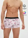 Мужские трусы боксеры / Розовый фламинго
