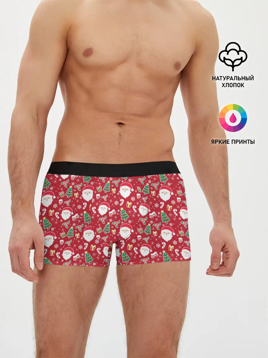 Мужские трусы боксеры / Дед Мороз