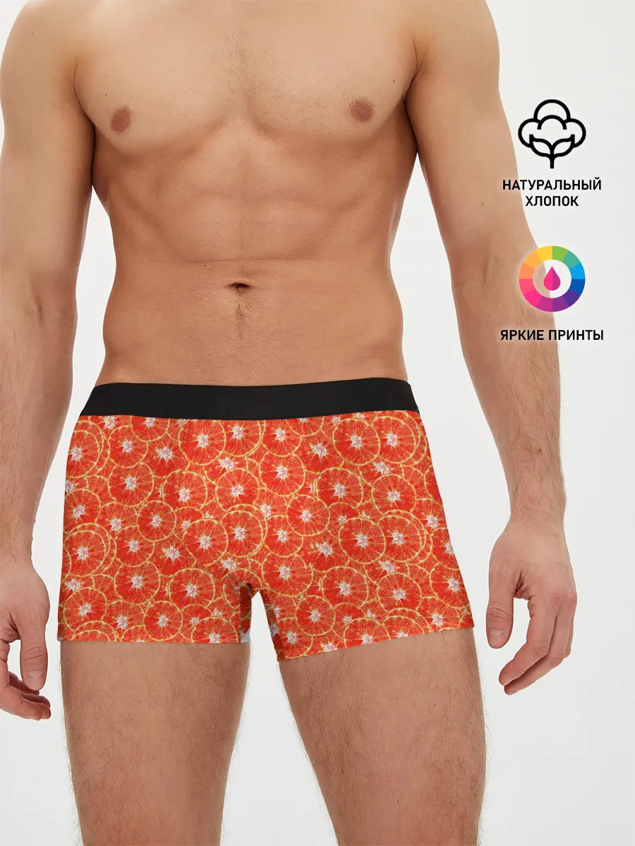 Мужские трусы боксеры / Красный Апельсин