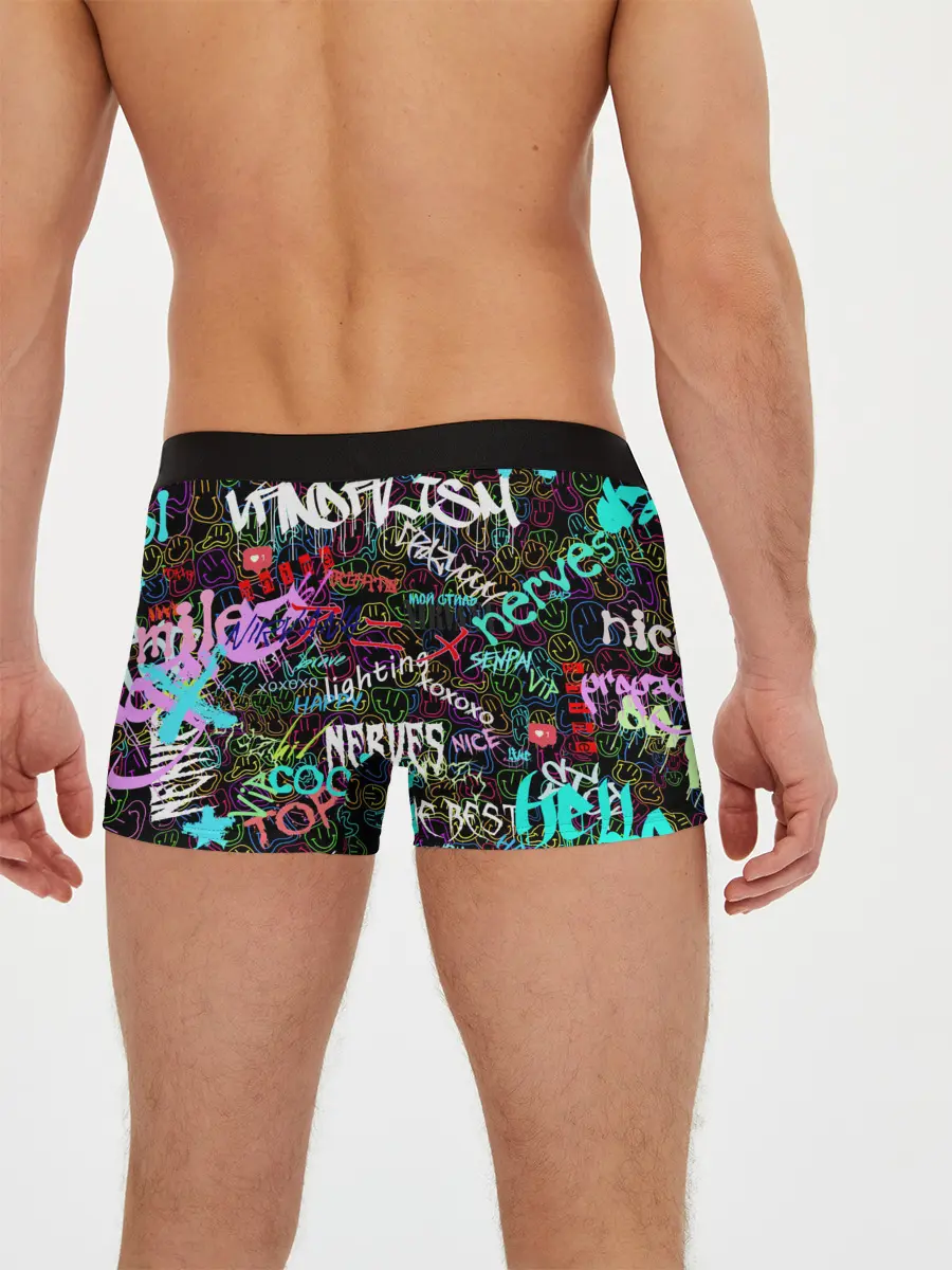 Мужские трусы боксеры / neon graffiti | Smile