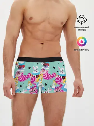 Мужские трусы боксеры / Alice in Wonderland