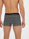 Мужские трусы боксеры / Черно-белый ажурный узор