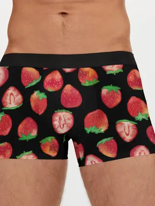 Мужские трусы боксеры / Клубничка