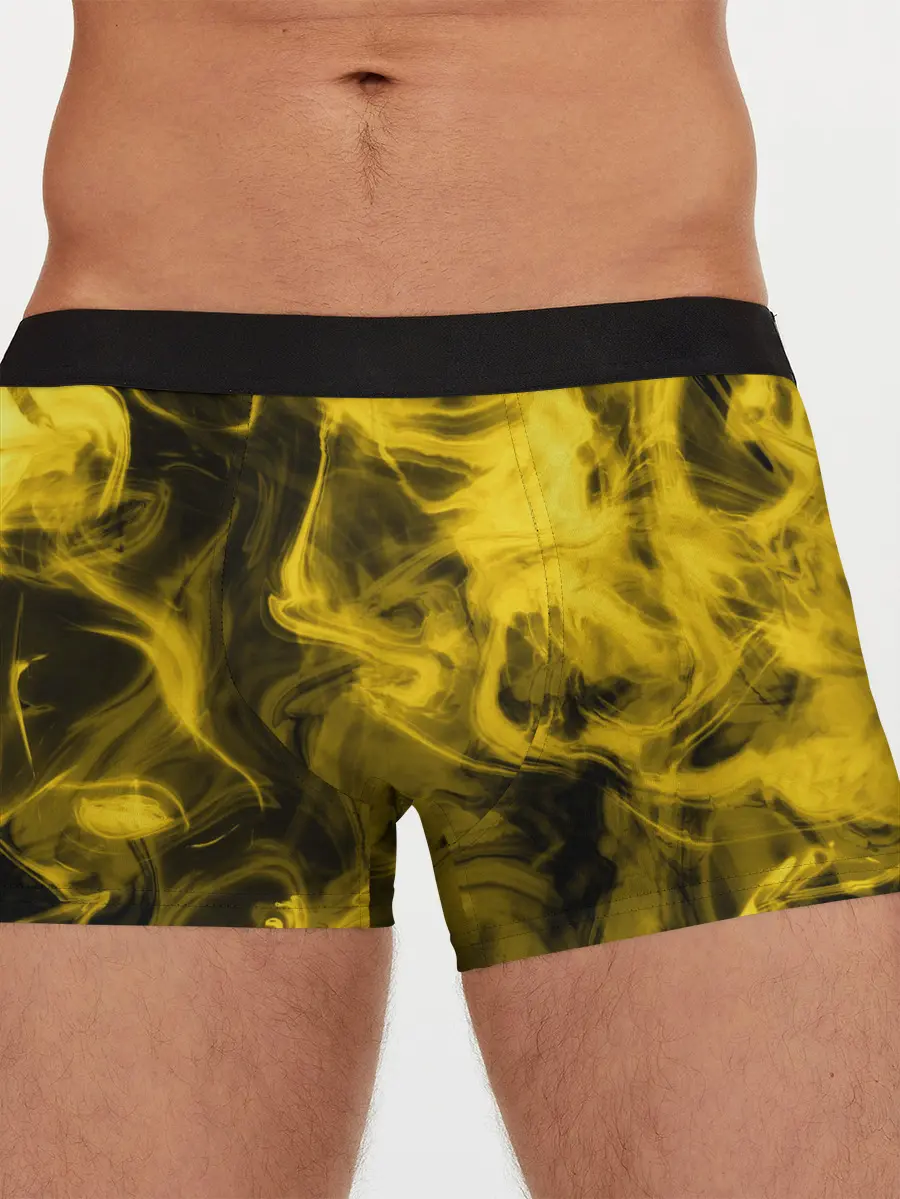Мужские трусы боксеры / Желтый Неоновый Дым