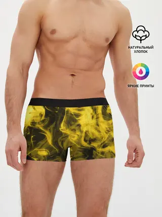 Мужские трусы боксеры / Желтый Неоновый Дым