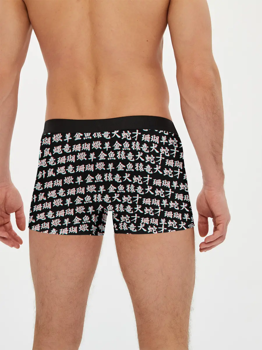 Мужские трусы боксеры / ИЕРОГЛИФЫ ГЛИТЧ