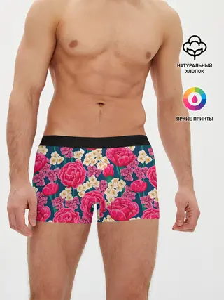 Мужские трусы боксеры / Поле роз