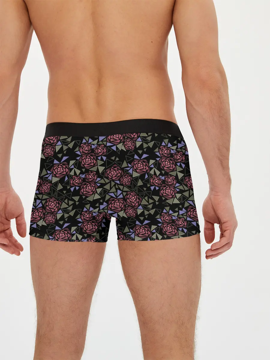 Мужские трусы боксеры / Цветочная мозаика