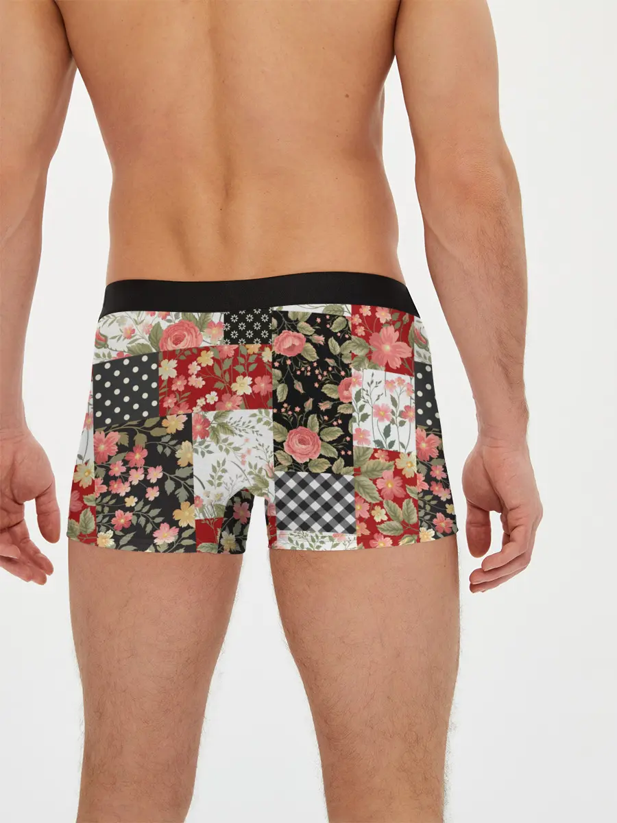 Мужские трусы боксеры / Лоскутный орнамент