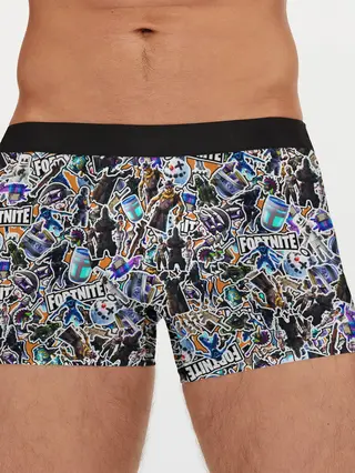 Мужские трусы боксеры / Fortnite Sticker Bombing