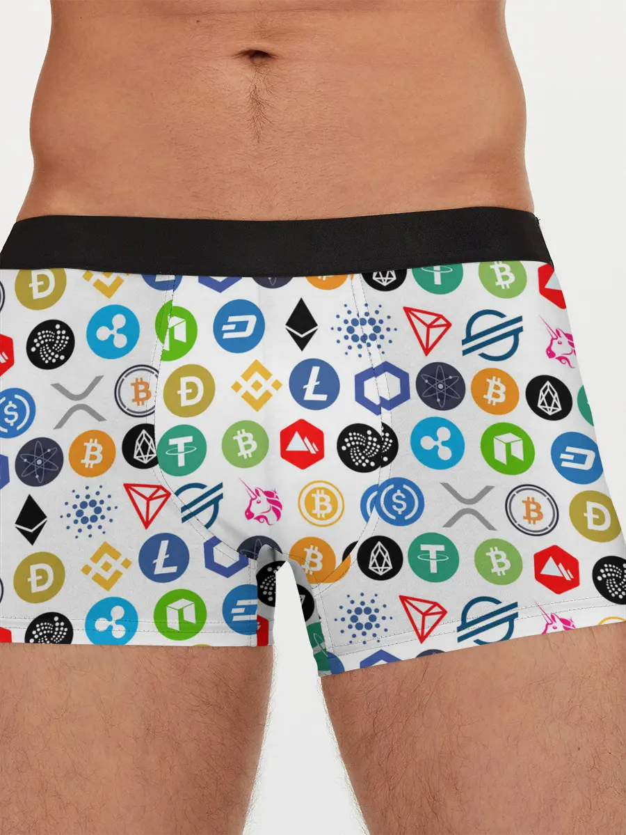 Мужские трусы боксеры / BITCOIN PATTERN | БИТКОИН