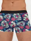 Мужские трусы боксеры / Реалистичные черепа с розами