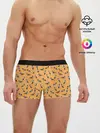 Мужские трусы боксеры / Голуби паттерн на желтом