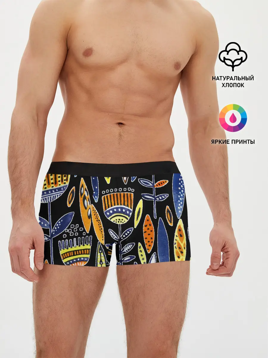 Мужские трусы боксеры / цветы фараона