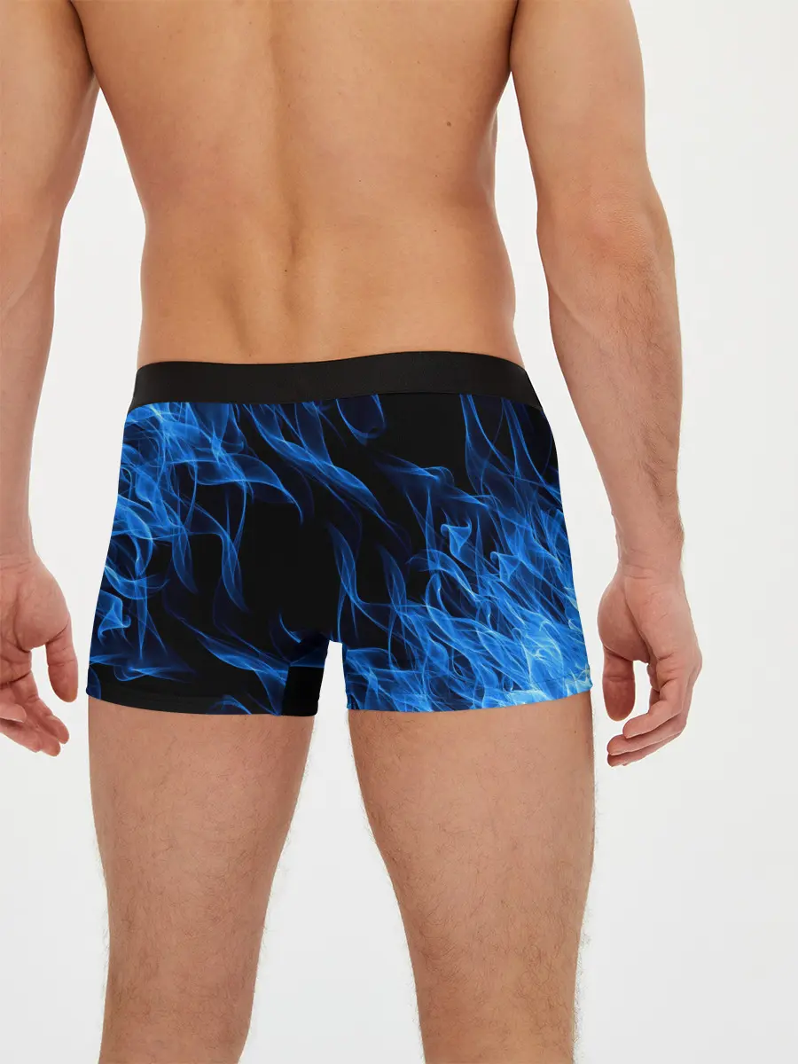 Мужские трусы боксеры / BLUE FIRE FLAME