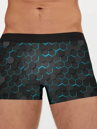 Мужские трусы боксеры / Turquoise Octagon