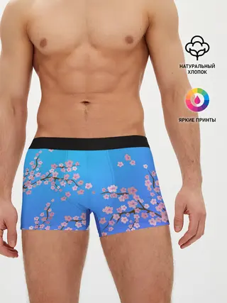 Мужские трусы боксеры / Цветы сакуры