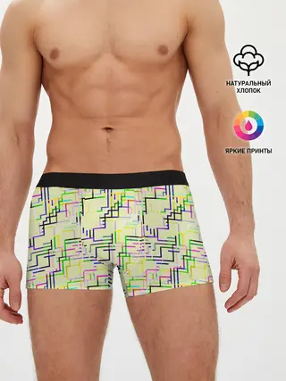 Мужские трусы боксеры / Geometric Color