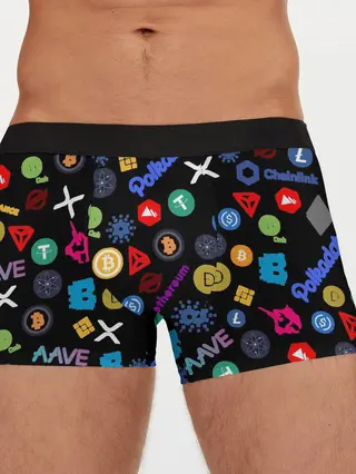 Мужские трусы боксеры / BITCOIN PATTERN | БИТКОИН