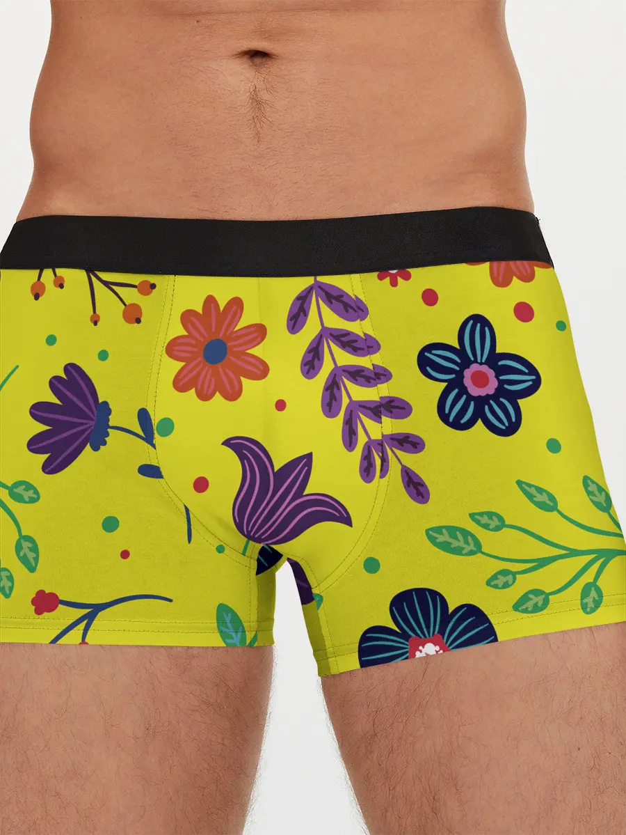 Мужские трусы боксеры / Цветочный микс