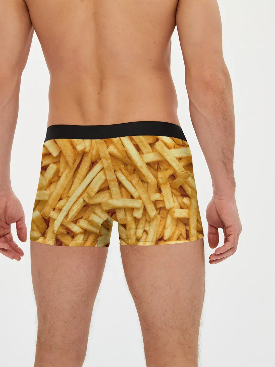 Мужские трусы боксеры / Картошка фри/Фастфуд