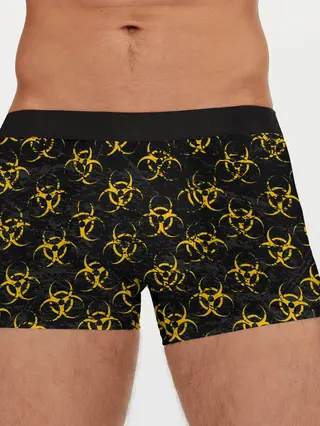 Мужские трусы боксеры / YELLOW BIOHAZARD
