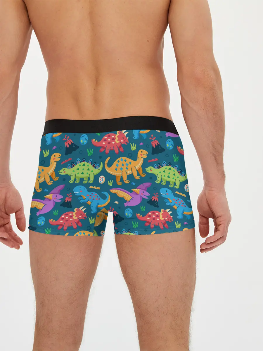 Мужские трусы боксеры / Арт с динозаврами
