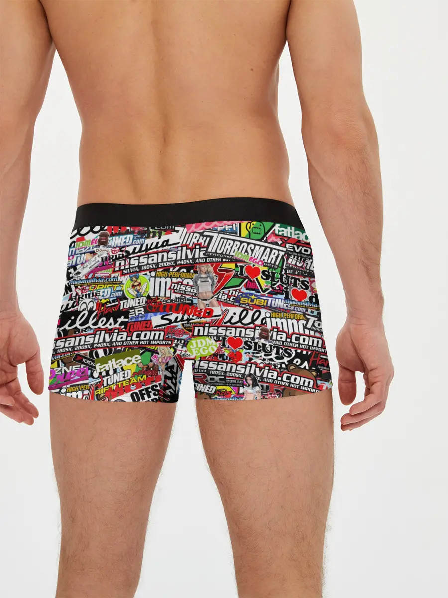 Мужские трусы боксеры / Cars Stickerbombing