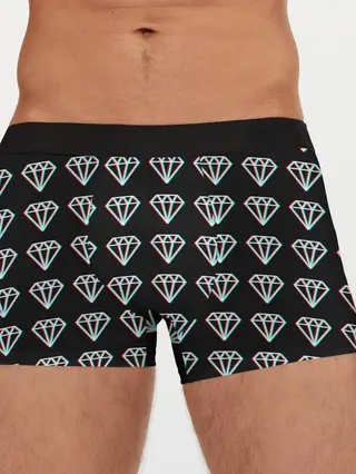 Мужские трусы боксеры / Diamonds Glitch